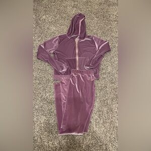 Purple Velour fabletics Tracksuit Set